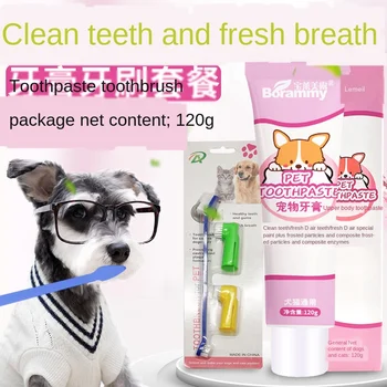 Pet toothpaste dog cat toothpaste can be eaten in addition to halitosis oral cleaning dog toothbrush
Pet toothpaste dog cat toothpaste can be eaten in addition to halitosis oral cleaning dog toothbrush