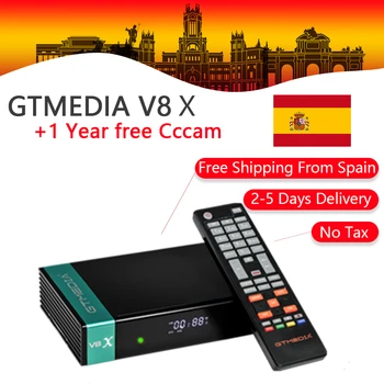 GTmedia V8X New DVB-S/S2/S2X Satellite Receiver Box with 1 Year CCcam Clines for Spain Europe HD 1080P Super Receptor
GTmedia V8X New DVB-S/S2/S2X Satellite Receiver Box with 1 Year CCcam Clines for Spain Europe HD 1080P Super Receptor