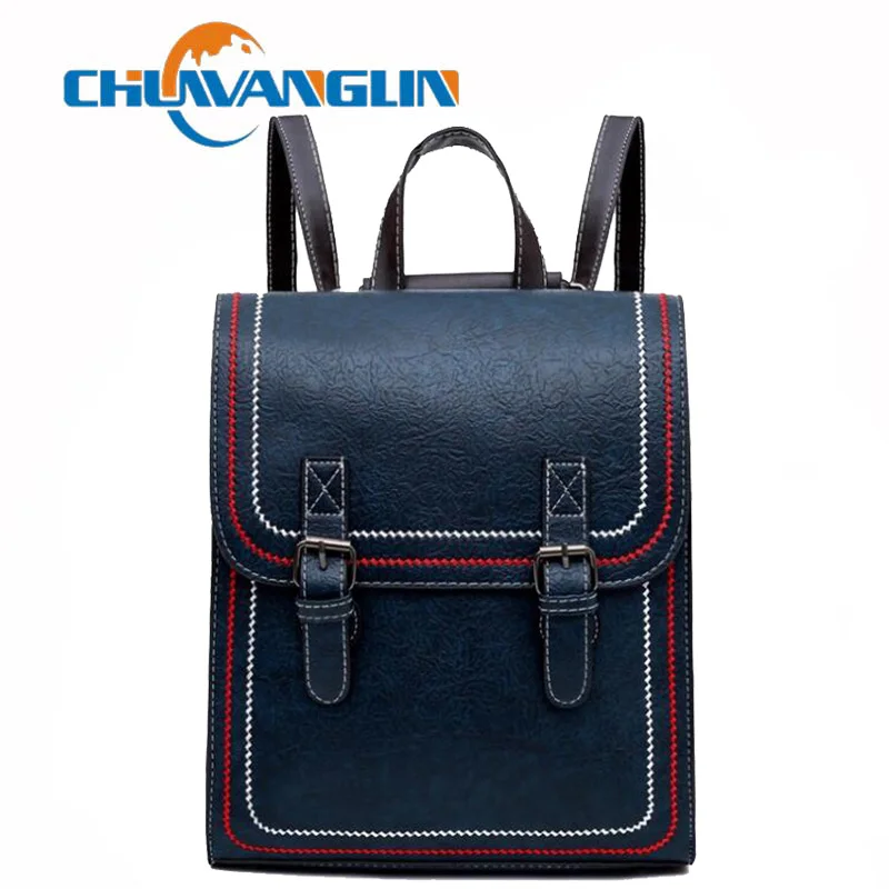 Винтажный кожаный рюкзак Chuwanglin женский модный многофункциональный для ноутбука