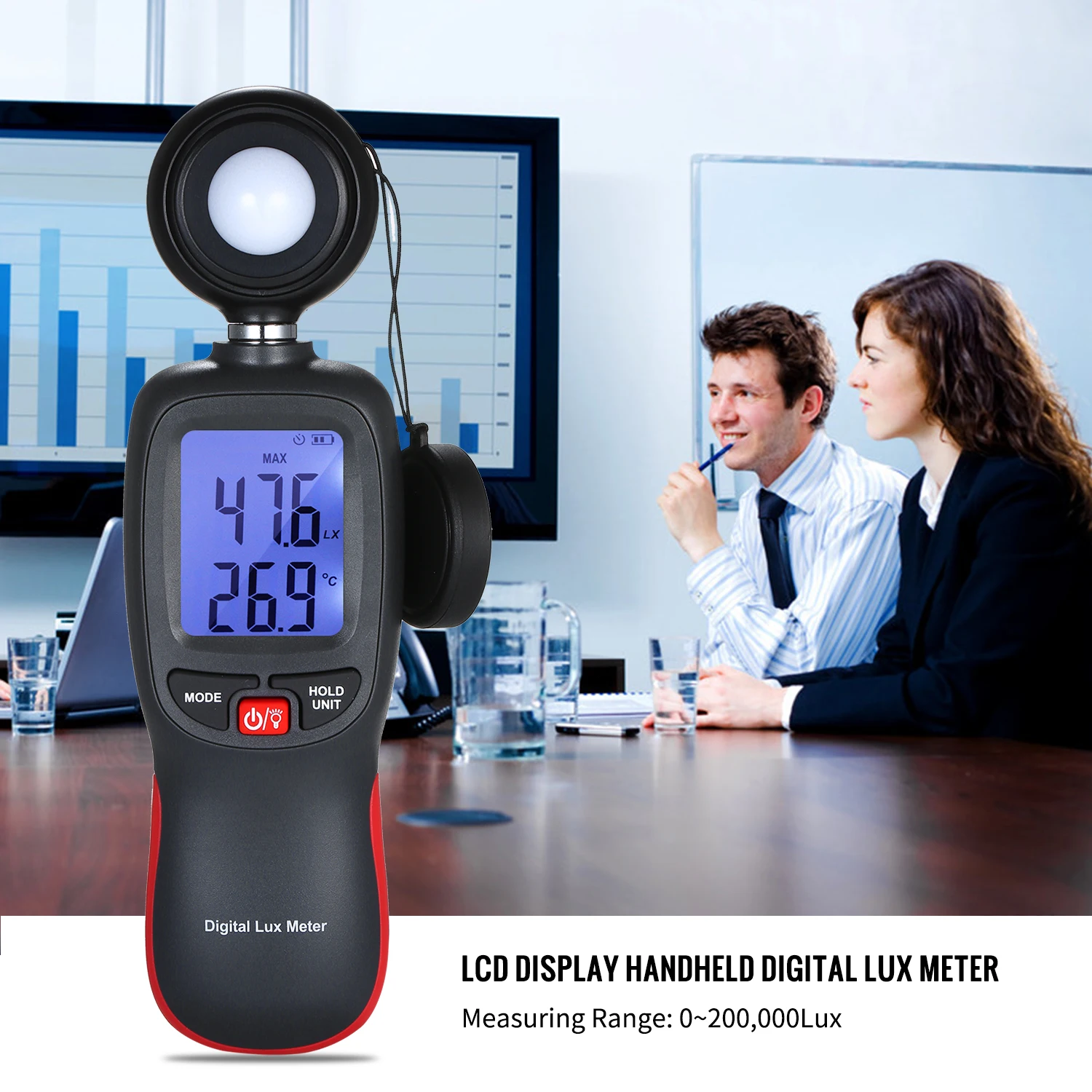 2020 Мини цифровой Luxmeter ЖК-дисплей ручной осветитель Light Meter 0-200000 с режимом