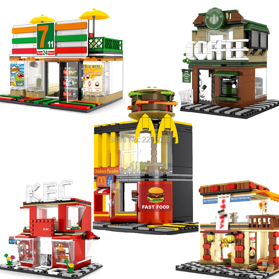 compatible legoinglys Street City Mini Street View Minifigs Coffee Shop Restaurant Apple Store Florist Building Block Toys Gift
compatible legoinglys Street City Mini Street View Minifigs Coffee Shop Restaurant Apple Store Florist Building Block Toys Gift
