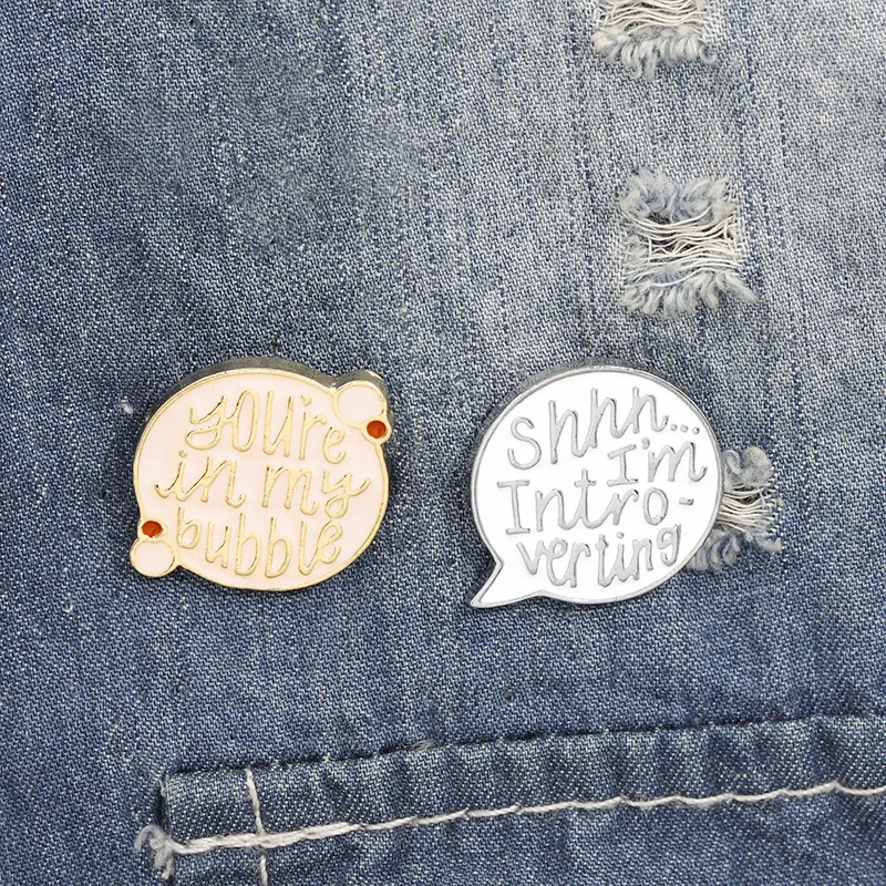 I'm Introverting Pin Introvert ,You're in my bubble Enamel Pin Brooch Cartoon Halloween Christams Badge Gift for friends
I'm Introverting Pin Introvert ,You're in my bubble Enamel Pin Brooch Cartoon Halloween Christams Badge Gift for friends