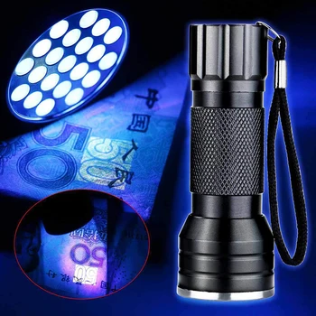 UV Flashlight, Portable Black Light with 21 LEDs, 395nm, Ultraviolet Light Detector for Invisible Ink Pens, Pet Dog Cat Urine St
UV Flashlight, Portable Black Light with 21 LEDs, 395nm, Ultraviolet Light Detector for Invisible Ink Pens, Pet Dog Cat Urine St