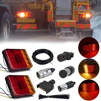 1 Pair 8 LED Waterproof Trailer Lights with Plugs 8m 5-Core Wire Boat Light Kit Waterproof Taillight Truck Light 
1 Pair 8 LED Waterproof Trailer Lights with Plugs 8m 5-Core Wire Boat Light Kit Waterproof Taillight Truck Light