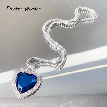 Timeless Wonder Blue Zirconia Ocean Heart Statement Necklace Women Jewelry Designer Top Trendy Boho Ins Gift Bontique Fancy 3467
Timeless Wonder Blue Zirconia Ocean Heart Statement Necklace Women Jewelry Designer Top Trendy Boho Ins Gift Bontique Fancy 3467