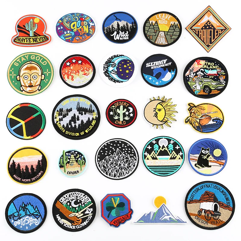 Landscape Scenery Oil Painting Iron On Patches For Clothing Cute Diy Embroidery Stripe Patches Applique Badges On Kids Clothes
Landscape Scenery Oil Painting Iron On Patches For Clothing Cute Diy Embroidery Stripe Patches Applique Badges On Kids Clothes