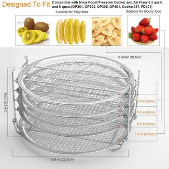 Large Capacity Grill Stand Air Fryer with Five Stackable Layers Food Grade Stainless Steel Dehydrator Rack Accessories
Large Capacity Grill Stand Air Fryer with Five Stackable Layers Food Grade Stainless Steel Dehydrator Rack Accessories