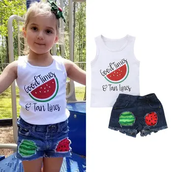 1-6Y Summer Toddler Baby Girls Sets Lovely Pretty 2PCS Watermelon Letter Print White Vest Tops Shorts Clothes Sets 
1-6Y Summer Toddler Baby Girls Sets Lovely Pretty 2PCS Watermelon Letter Print White Vest Tops Shorts Clothes Sets