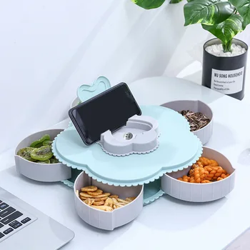 Pedal-shaped Snack Storage Box Rotating Candy Nut Serving Container Individual 5-compartment Snack Container with Phone Holder
Pedal-shaped Snack Storage Box Rotating Candy Nut Serving Container Individual 5-compartment Snack Container with Phone Holder
