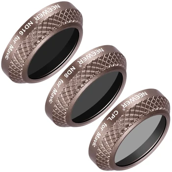 Neewer 3 Pieces Filter Kit for DJI Mavic Pro Drone Quadcopter Includes: CPL, ND8 and ND16 Lens Filters(Gold)
Neewer 3 Pieces Filter Kit for DJI Mavic Pro Drone Quadcopter Includes: CPL, ND8 and ND16 Lens Filters(Gold)