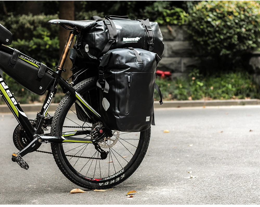 Rhinowalk Bicycle Luggage Bags 20L Full Waterproof for Road Bike Rear Rack Trunk Cycling Saddle Storage Pannier Multi Travel Bag (17)