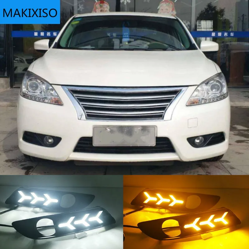 2pcs For Nissan sentra Sylphy 2012 2013 2014 2015 LED DRL Daytime Running Lights Daylight yellow turn Signal lamp
2pcs For Nissan sentra Sylphy 2012 2013 2014 2015 LED DRL Daytime Running Lights Daylight yellow turn Signal lamp