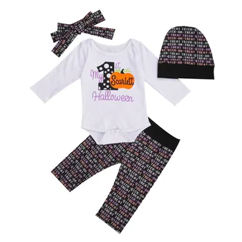 Baby Halloween Clothes Newborn Baby Unisex 6 Colors Funny Letter Pumpkin Print Long Sleeve Jumpsuit Printed Pants Headband Hats
Baby Halloween Clothes Newborn Baby Unisex 6 Colors Funny Letter Pumpkin Print Long Sleeve Jumpsuit Printed Pants Headband Hats