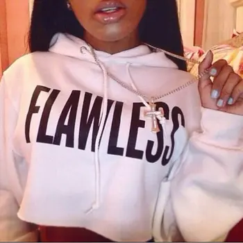 2019 Spring Autumn Winter Women Pullovers Flawless Letter Print Hoodies Women Black Hoody Cropped Hoody
2019 Spring Autumn Winter Women Pullovers Flawless Letter Print Hoodies Women Black Hoody Cropped Hoody