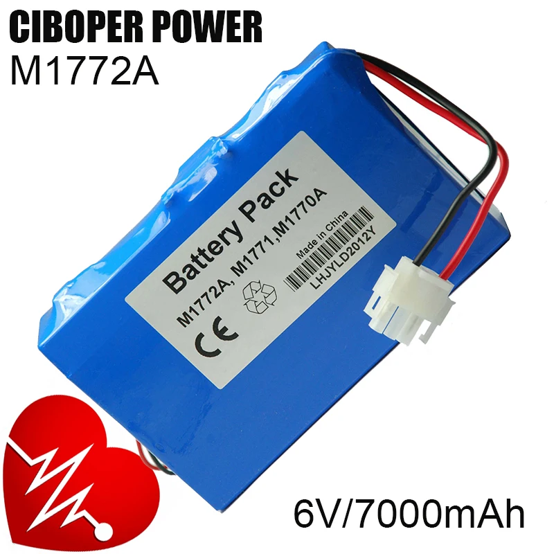 CP медицинская Замена Биомедицинская батарея M1772A M1770A M1771A 6V 7000mAh для M2460A LCR067R2P Pagewriter 300PI,200I, 200100 ECG
CP медицинская Замена Биомедицинская батарея M1772A M1770A M1771A 6V 7000mAh для M2460A LCR067R2P Pagewriter 300PI,200I, 200100 ECG