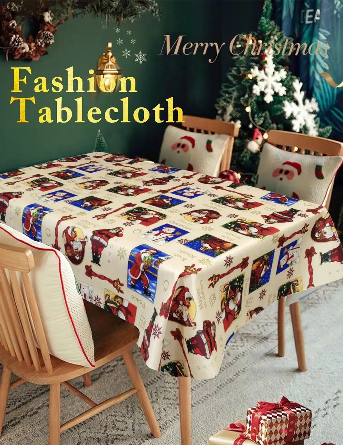 Christmas Table Cover Rectangular Tablecloth Snowman New Year Table Cloth for Restaurant Kitchen Dining Home Decoration
Christmas Table Cover Rectangular Tablecloth Snowman New Year Table Cloth for Restaurant Kitchen Dining Home Decoration