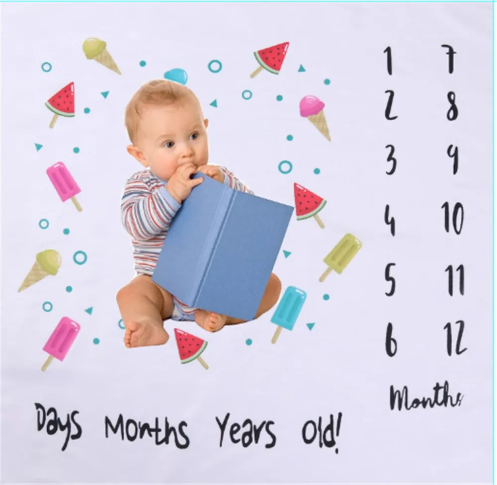 Per Month Baby Mats Infant Blanket Milestone Photo Props Ice Cream Background Cloth Bed Room Decor Accessories With Month Mark
Per Month Baby Mats Infant Blanket Milestone Photo Props Ice Cream Background Cloth Bed Room Decor Accessories With Month Mark