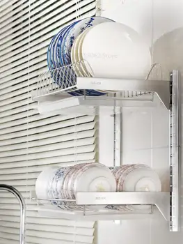 Wall-mounted Punch-free Dish Rack 304 Stainless Steel Drain Rack Kitchen Hanging Dish Tray Storage Rack
Wall-mounted Punch-free Dish Rack 304 Stainless Steel Drain Rack Kitchen Hanging Dish Tray Storage Rack