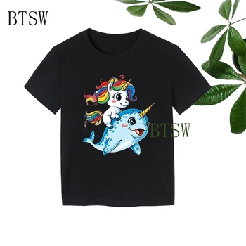 Unicorn Riding Narwhal Girls New 2019 Girl T-Shirts Cotton Short-Sleeved T-Shirts Printing Kids Cartoons Children Clothing
Unicorn Riding Narwhal Girls New 2019 Girl T-Shirts Cotton Short-Sleeved T-Shirts Printing Kids Cartoons Children Clothing