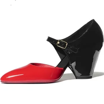 ENMAYER Sexy Spike Heels Pumps Genuine Leathder Metal Buckle Women Shoes Newest Summer Autumn Night Club Retro women shoes
ENMAYER Sexy Spike Heels Pumps Genuine Leathder Metal Buckle Women Shoes Newest Summer Autumn Night Club Retro women shoes