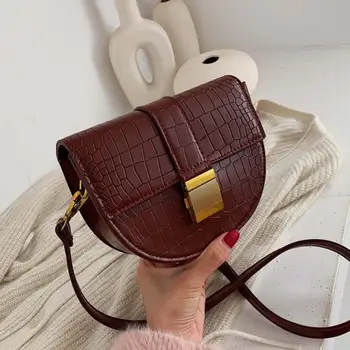 Vintage Fashion Stone Pattern Saddle Crossbody bag 2019 New Quality Leather Women's Designer Handbag Lock Shoulder Messenger 
Vintage Fashion Stone Pattern Saddle Crossbody bag 2019 New Quality Leather Women's Designer Handbag Lock Shoulder Messenger