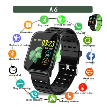 A6 Male And Female Waterproof Smart Watch Blood Pressure Heart Rate Sleep Monitoring Bracelet Call Remind Camera Wristband 
A6 Male And Female Waterproof Smart Watch Blood Pressure Heart Rate Sleep Monitoring Bracelet Call Remind Camera Wristband