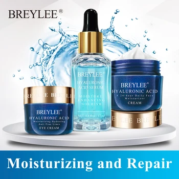 BREYLEE Hyaluronic Acid Set Moisturizing Serum Whitening Face Cream Eye Cream Repairing Improves Dryness Rough Facial Skin Care 
BREYLEE Hyaluronic Acid Set Moisturizing Serum Whitening Face Cream Eye Cream Repairing Improves Dryness Rough Facial Skin Care