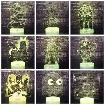 Cartoon 3D Optical Lamp LED Rick AND Morty Theme 7 Color Change Pac-man Naruto Night Light For Boy Room Holiday Kids Gift Toy
Cartoon 3D Optical Lamp LED Rick AND Morty Theme 7 Color Change Pac-man Naruto Night Light For Boy Room Holiday Kids Gift Toy