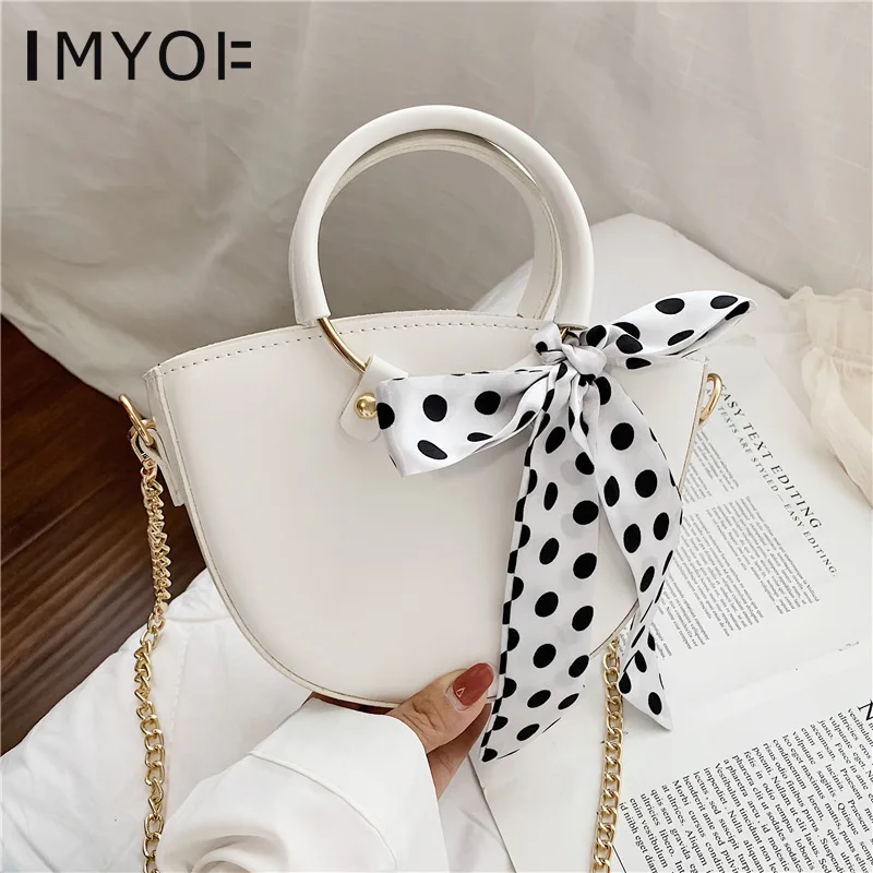 New Fashion Women's Handbags Round Handle Chain Small Crossbody Bag Bow Scarf PU Leather Lady Shoulder Bag Women Bags Designer
New Fashion Women's Handbags Round Handle Chain Small Crossbody Bag Bow Scarf PU Leather Lady Shoulder Bag Women Bags Designer