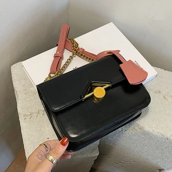 Contrast color Flap Crossbody bag 2020 Fashion New High quality PU Leather Women's Designer Handbag Chain Shoulder Messenger Bag
Contrast color Flap Crossbody bag 2020 Fashion New High quality PU Leather Women's Designer Handbag Chain Shoulder Messenger Bag