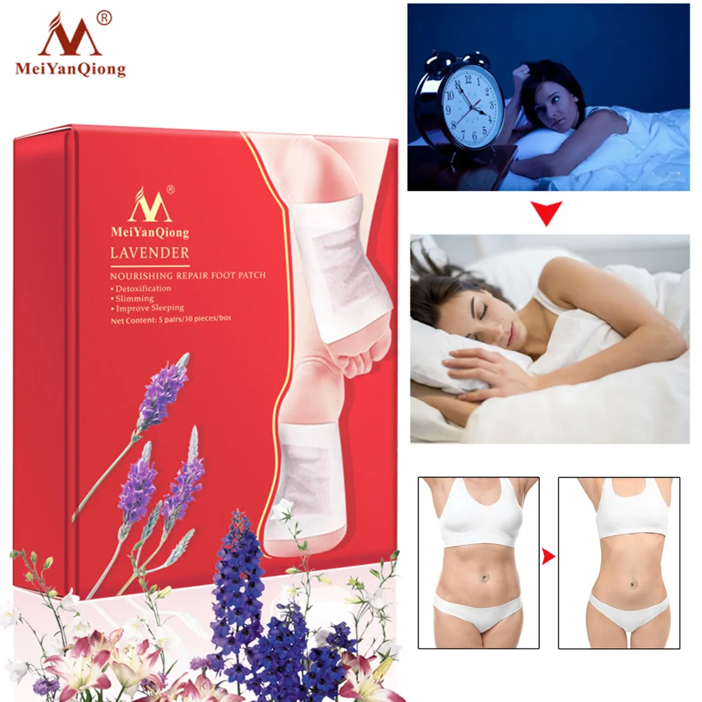 MeiYanQiong Lavender Detox Foot Patches Health Organic Sleep Foot Pads Aid Natural Sleepy Slimming Patch Loss Weight Care
MeiYanQiong Lavender Detox Foot Patches Health Organic Sleep Foot Pads Aid Natural Sleepy Slimming Patch Loss Weight Care