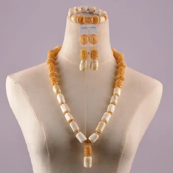 New White Coral Necklace African Beads Jewelry Set for Women
New White Coral Necklace African Beads Jewelry Set for Women