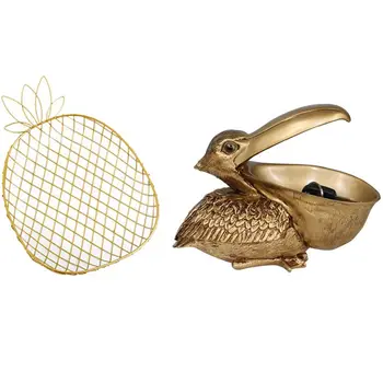 1pcs Pineapple Storage Basket Iron Fruit Storage Tank & 1pcs Key Storage Cabinet Resin Toucan Ornament-Copper
1pcs Pineapple Storage Basket Iron Fruit Storage Tank & 1pcs Key Storage Cabinet Resin Toucan Ornament-Copper
