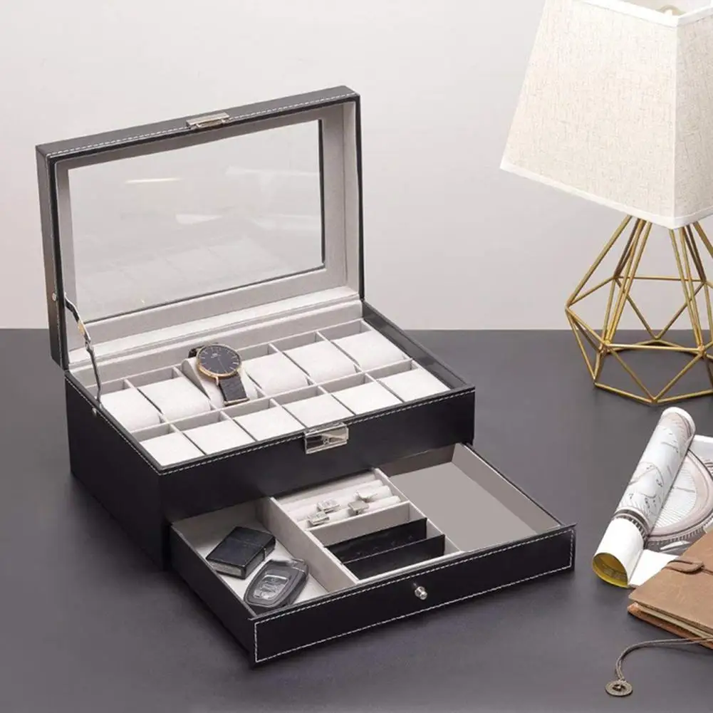 Double Layer 12 Slot Watch Organizer Jewelry Storage Box Display Collection Case New Chic
Double Layer 12 Slot Watch Organizer Jewelry Storage Box Display Collection Case New Chic