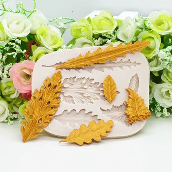 Exquisite Leaves Silicone Molds Cake Diy Chocolate Mold Sugar Baking Tools Resin Moulds Molding Accessories