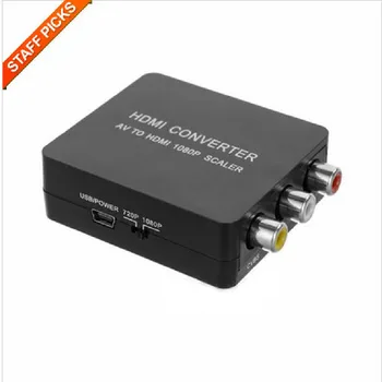 RCA AV to HDMI Converter Adapter Mini Composite CVBS to HDMI AV2HDMI Converter - Black
RCA AV to HDMI Converter Adapter Mini Composite CVBS to HDMI AV2HDMI Converter - Black
