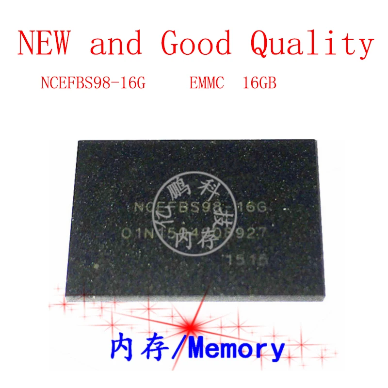 NCEFBS98-16G BGA169 ball EMMC 16GB Mobile phone word memory hard drive New and Good Quality
NCEFBS98-16G BGA169 ball EMMC 16GB Mobile phone word memory hard drive New and Good Quality