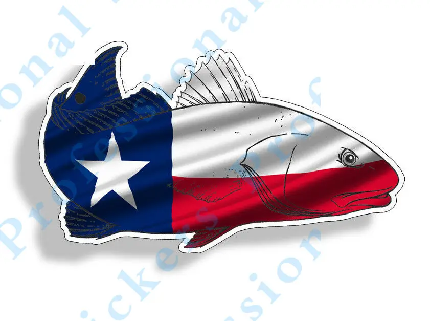 Забавные Стикеры s Техас флаг TX морских окуней красный наклейка &quotрыба"