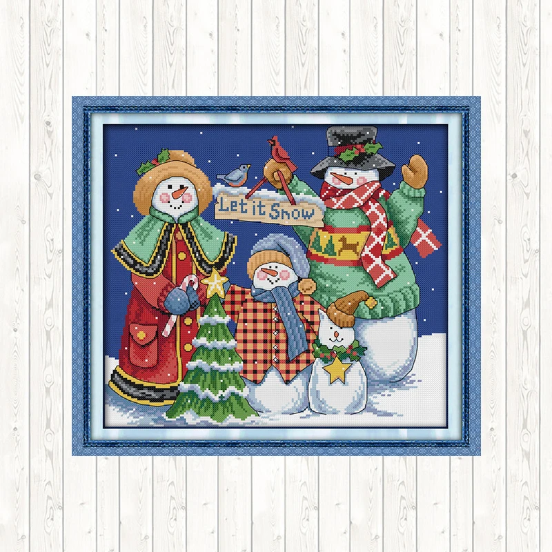 Christmas Snowman Count Cross-stitch Kits for Embroidery Kit DMC DIY Needlework 14ct 11ct Printed Canvas for Embroidery Crafts
Christmas Snowman Count Cross-stitch Kits for Embroidery Kit DMC DIY Needlework 14ct 11ct Printed Canvas for Embroidery Crafts