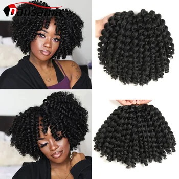DANSAMA Jamaican Bounce Crochet Hair 8 inch Ombre Jumpy Wand Curl Synthetic Braiding Curly Crochet Braid Twist Hair Extensions
DANSAMA Jamaican Bounce Crochet Hair 8 inch Ombre Jumpy Wand Curl Synthetic Braiding Curly Crochet Braid Twist Hair Extensions
