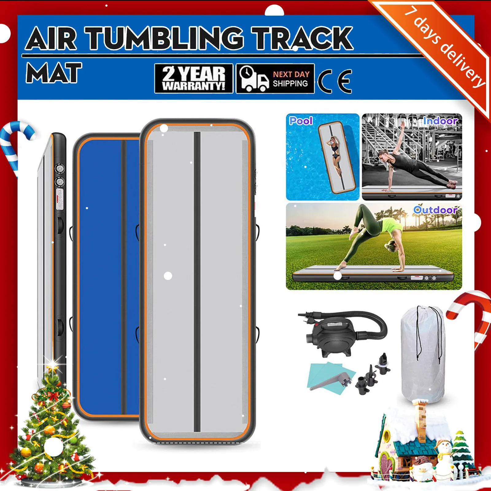 Rimdoc Inflatable Air Track Gymnastics Mats for Gym Kids Inflatable Gym Mat Yoga Mat Tumbling Mat for Traning/Yoga/Cheerleading
Rimdoc Inflatable Air Track Gymnastics Mats for Gym Kids Inflatable Gym Mat Yoga Mat Tumbling Mat for Traning/Yoga/Cheerleading