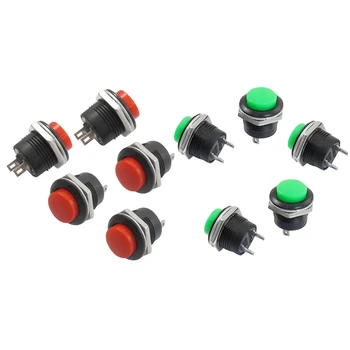 IG-2 Set: 5 X Momentary Spst NO Green Round Cap Push Button Switch AC 250V/3A + 5 X Momentary Spst NO Red Round Cap Push Button
IG-2 Set: 5 X Momentary Spst NO Green Round Cap Push Button Switch AC 250V/3A + 5 X Momentary Spst NO Red Round Cap Push Button
