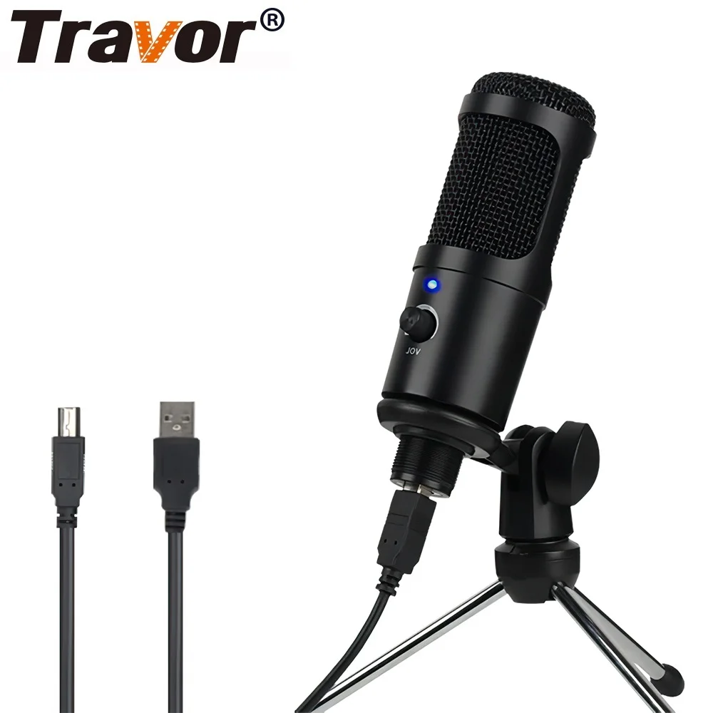TRAVOR microphone Computer voice Mic with tripod stand Condenser Audio Microphone Studio Microphone Vocal Recording game Karaoke
TRAVOR microphone Computer voice Mic with tripod stand Condenser Audio Microphone Studio Microphone Vocal Recording game Karaoke