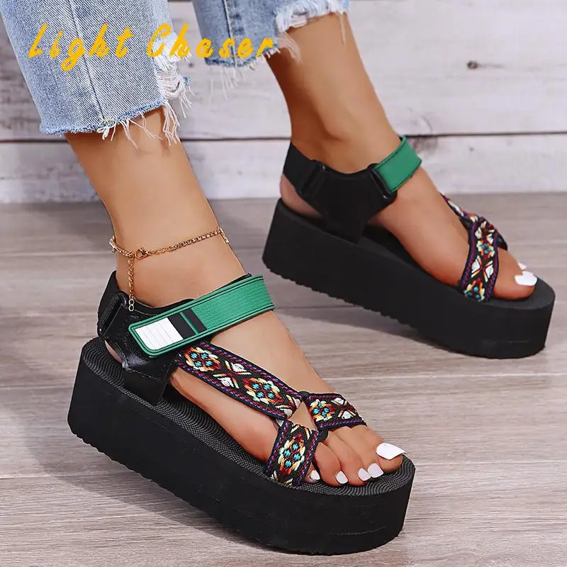 Plus Size Sandals Women's High Heels Summer Women's Roman Open-toed Platform Sandals Beach Sandal Comfortable Sandalias Mujer 43
Plus Size Sandals Women's High Heels Summer Women's Roman Open-toed Platform Sandals Beach Sandal Comfortable Sandalias Mujer 43