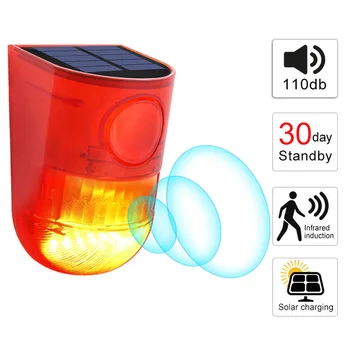 Led Solar Infrared Motion Sensor Alarm With 110Db Siren Strobe Light For Home Garden Carage Shed Carvan Security Alarm System
Led Solar Infrared Motion Sensor Alarm With 110Db Siren Strobe Light For Home Garden Carage Shed Carvan Security Alarm System