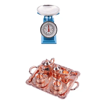 Mini Life Situations Accessories Scale Simulation Model Scene Blue & Dollhouse Miniature 1: 12 Toy 8 Pcs Metal Tea Set
Mini Life Situations Accessories Scale Simulation Model Scene Blue & Dollhouse Miniature 1: 12 Toy 8 Pcs Metal Tea Set