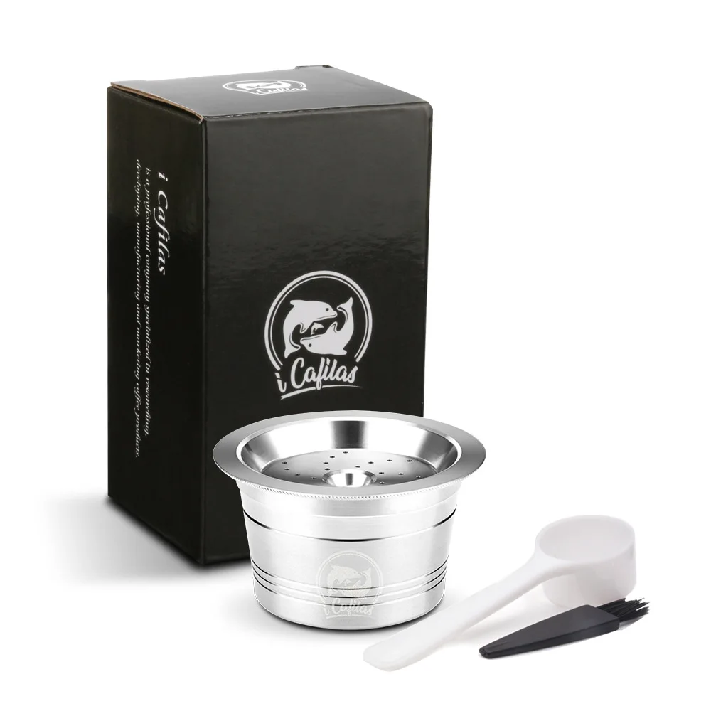 iCafilas Nespresso Refillable Coffee Capsule Pod Stainless Steel Espresso Coffee filters and Tamper Wholesale
iCafilas Nespresso Refillable Coffee Capsule Pod Stainless Steel Espresso Coffee filters and Tamper Wholesale