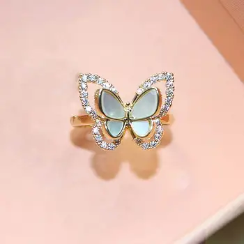 Rhinestone Double Layers Butterfly Open Rings For Women 2020 New Fashion Jewelry Statement Ring Adjustable
Rhinestone Double Layers Butterfly Open Rings For Women 2020 New Fashion Jewelry Statement Ring Adjustable