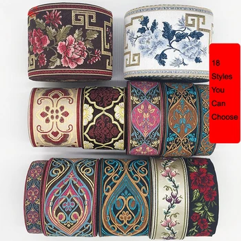 

1M Colorful Flower Scotish Ribbon Wholesale Lovely gift packing Christmas Ribbons Lace Fabric HB164