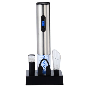 Electric Corkscrew Electric Stainless Steel Wine Bottle Opener With Charging Stand Lcd Battery Indicator, Silver (Eu Plug)
Electric Corkscrew Electric Stainless Steel Wine Bottle Opener With Charging Stand Lcd Battery Indicator, Silver (Eu Plug)